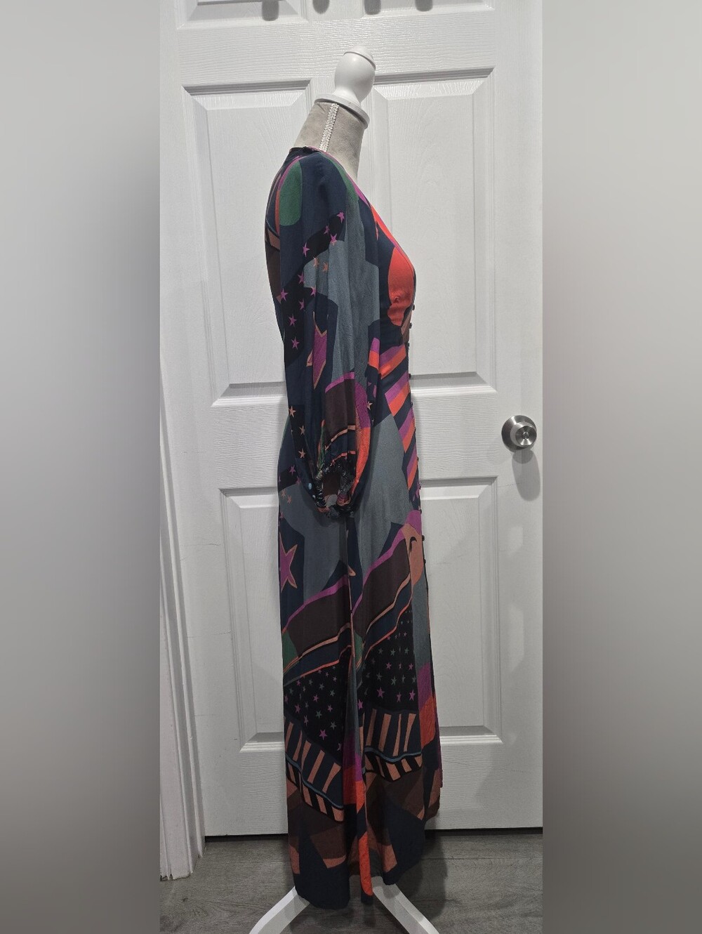 FARM Rio Tuca Maroto Graphic Toucan Print Midi Dress Size Small - Picture 4 of 13